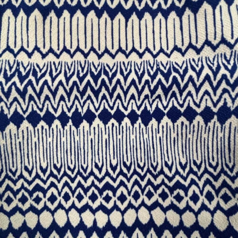 Banana Republic Midi Dress Women’s XS Blue White Pattern Sleeveless A-Line - Picture 4 of 7